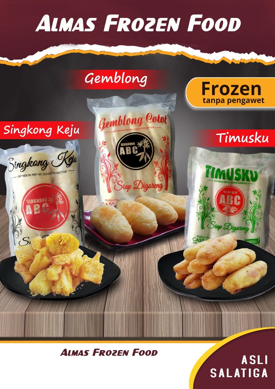 Singkong Keju — Singkong renyah taburan keju gurih, siap digoreng. AIS Frozen Food